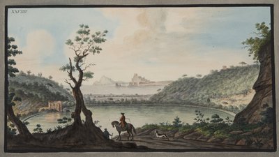 View of the Lake Avernus from the Road Between Puzzoli and Cuma, Plate XXIX, from 